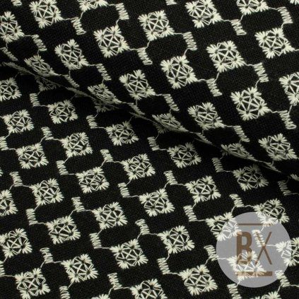 Len Ettele hímzés - Fekete