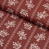 Pamut népi minta - Virág bordó színűre