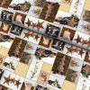 172379 bavlna digital vianoce patchwork hnedy