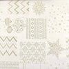 172412 6 lurex vianoce patchwork zlaty na vanilkovej