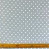 Pamut mintás - Fehér pöttyök (1 cm) szürkeben