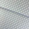 Pamut mintás - Fehér pöttyök (1 cm) szürkeben