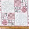 243149 3 bavlna vianoce patchwork bordovo strieborna