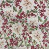 243176 gobelin vianoce lurex zlaty ruze a bobule