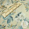 5469 7 spanielska loneta turquoise flower pattern