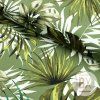 7929 bavlneny saten listy zelena khaki