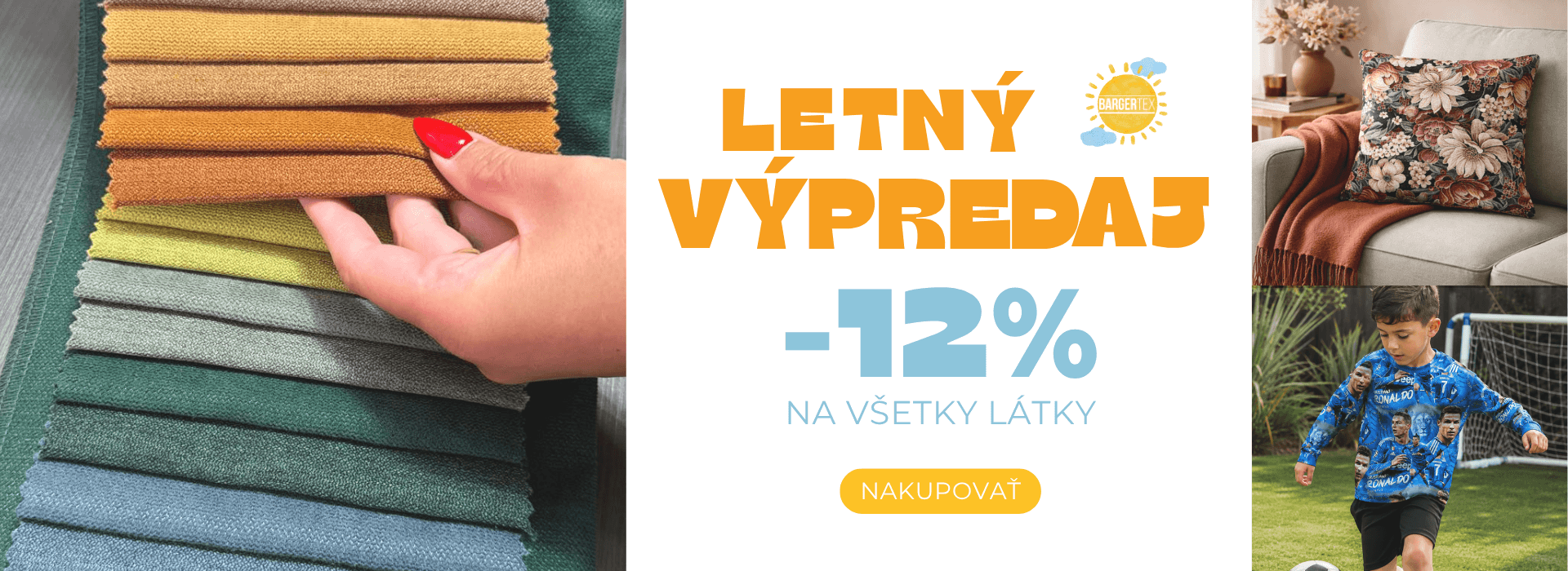 Letný výpredaj v BARGERTEX ! -12% na všetky látky