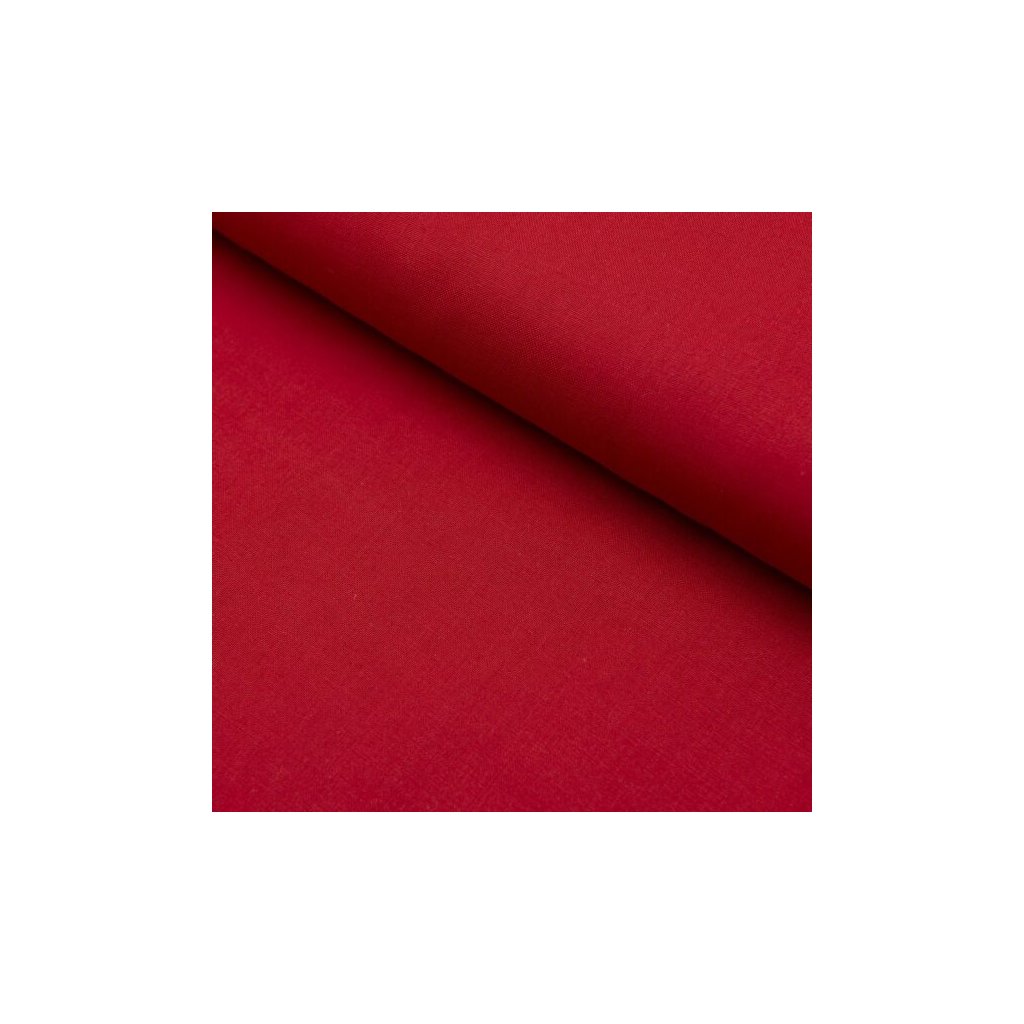 Bavlna jednofarebná - Červená