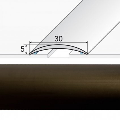 Prechodová lepená lišta A03 bronz 03, Rozmery 0.03 x 1.80