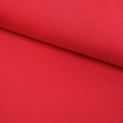 Teplákovina s lycrou Gold - Červená