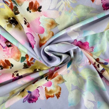Šatovka Silky - Orchidea aquarel na fialovom