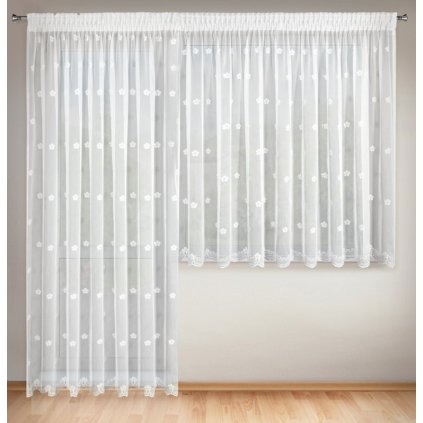 ZÁCLONA DAISY 400X160 200X250 CM BIELA