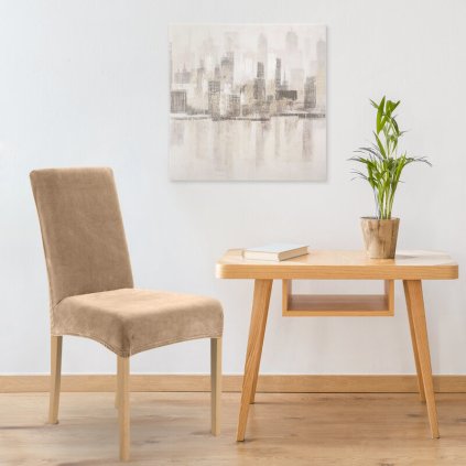 VODOODOLNÝ POŤAH NA STOLIČKU 04 TMAVOBÉŽOVÝ 35X55X30CM D91