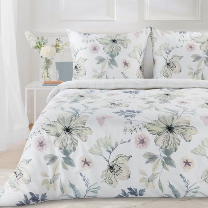 POSTEĽNÁ SÚPRAVA SPRING 37 220X200 CM, VANKÚŠ 70X80 CM/2KS BIELA