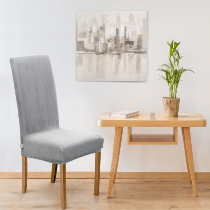 VODOODOLNÝ POŤAH NA STOLIČKU 04 STRIEBORNÝ 35X55X30CM D91