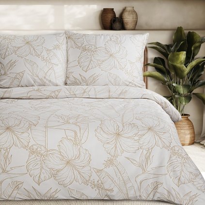 POSTEĽNÁ SÚPRAVA SPRING 50 160X200 CM, VANKÚŠ 70X80 CM/2KS BIELA