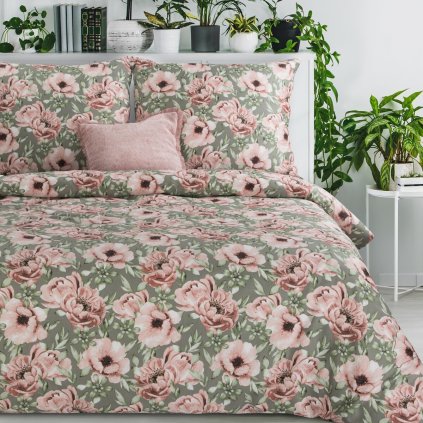 POSTEĽNÁ SÚPRAVA SPRING 53 160X200 CM, VANKÚŠ 70X80 CM/2KS RUŽOVÁ