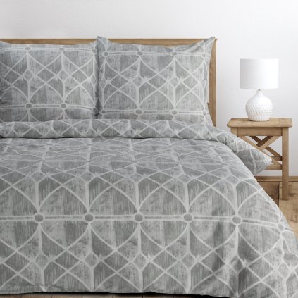 POSTEĽNÁ SÚPRAVA SPRING 55 160X200 CM, VANKÚŠ 70X80 CM/2KS SIVÁ