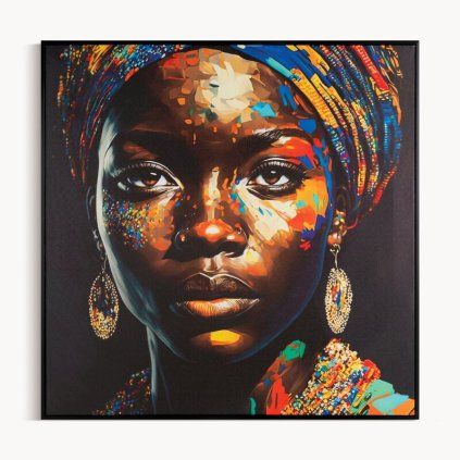 OBRAZ 668 60X60CM ČIERNY