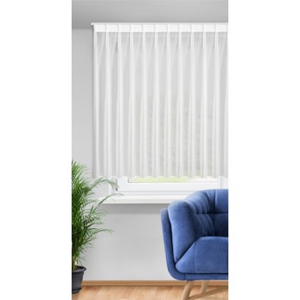 ZÁCLONA LUCY NA PÁSKE FLEX 400 X 170 CM BIELA