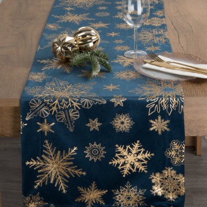 VIANOČNÁ ŠTÓLA JOY2A 40X140CM TMAVOMODRÁ