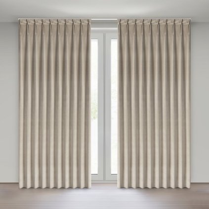 HOTOVÝ ZÁVES MELANIE 125X270CM BÉŽOVÝ