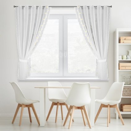 HOTOVÁ ZÁCLONA BELLIS 140X180CM BIELA