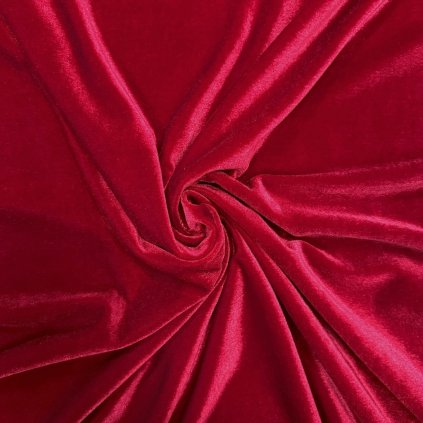 Zamat Velvet Cuba s lycrou - Červená