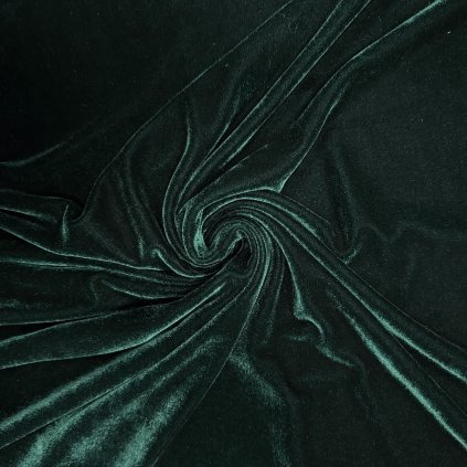 Zamat Velvet Cuba s lycrou - Zelená tmavá