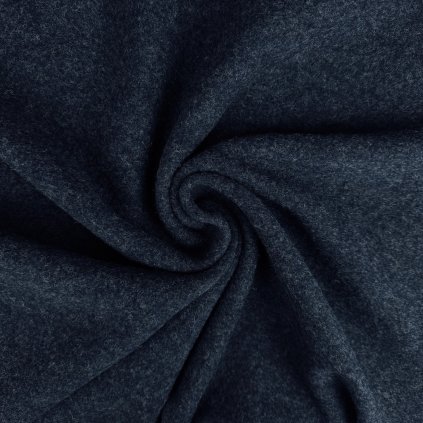 Funkčný fleece 100% Merino vlna 280g - Modrá tmavá melange