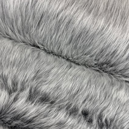 Umelá kožušina ASTORIE - Sivá na čiernom
