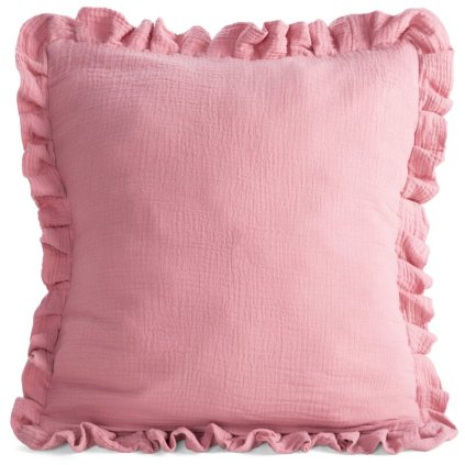 OBLIEČKA NA VANKÚŠ MUSLIN1 45X45CM RUŽOVÁ