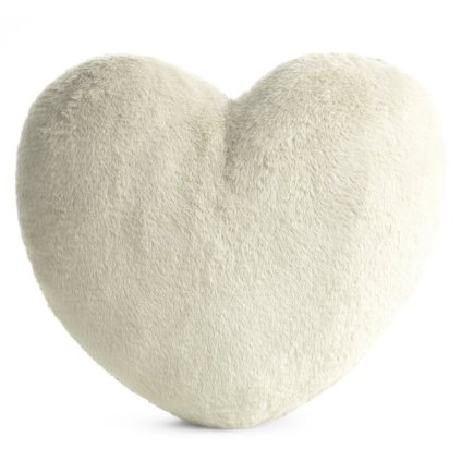 VANKÚŠ HEART 45X45CM KRÉMOVÝ