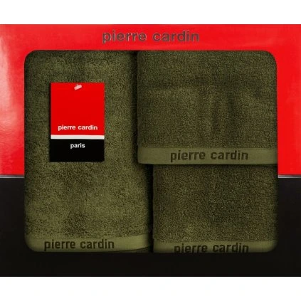 SADA UTERÁKOV 3ks EVI Pierre Cardin TMAVOOLIVOVÁ