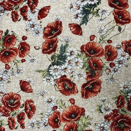 Gobelín Premium - Kvety margarétky a maky