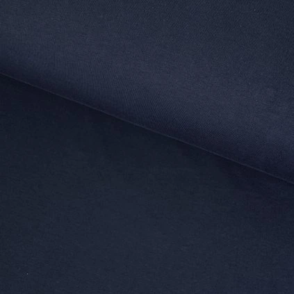 Teplákovina s lycrou Gold - Modrá tmavá
