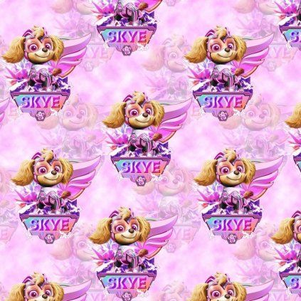 Softshell digital 310g - Paw Patrol ružová