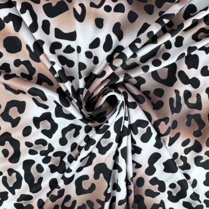 Elastický úplet na legíny a dresy - Leopard