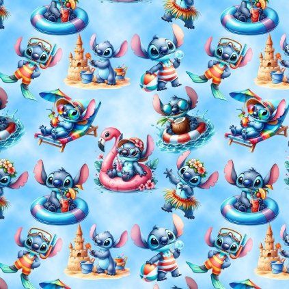 Teplákovina digital - Lilo a Stitch leto
