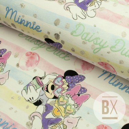 Teplákovina digital - Minnie&Daisy pastel
