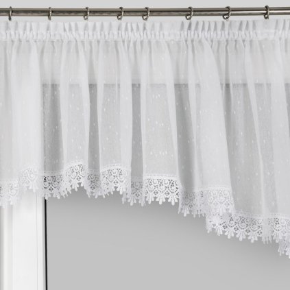 ZÁCLONA DAGMARA-3 400X65 CM BIELA