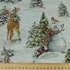 Gobelín Vianoce - Lurex jeleň na sivom