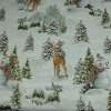 Gobelín Vianoce - Lurex jeleň na sivom