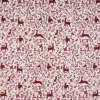 Bavlna vzorovaná - Červené jelene na bielom