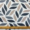 Loneta vodeodolná - Grey Leaves Pattern