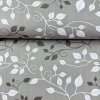 Bavlna vzorovaná - Lístky na sivom