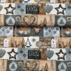 Bavlna digital - Vianoce Patchwork prírodný