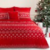 VIANOČNÉ POSTEĽNÉ OBLIEČKY NOEL 220X200 70X80/X2 ČERVENÉ