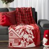 VIANOČNÁ DEKA RUDOLF 150X200 CM ČERVENÁ