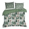 VIANOČNÉ POSTEĽNÉ OBLIEČKY FOREST 160X200 70X80/X2 CM ZELENÉ